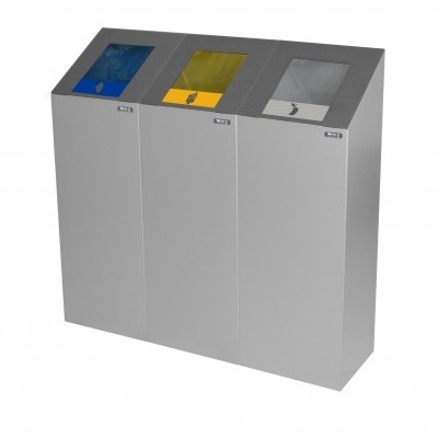 Oceľový odpadkový kôš na triedený odpad ALTEA box